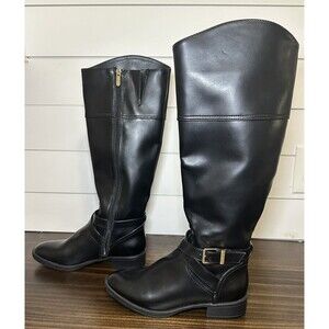 SAM EDELMAN CIRCUS Tall‎ Black Leather Riding Boots Women's SIZE 7